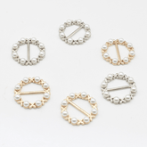 23mm Buckle with Strass (outside diameter 34mm) #BST2627 - ACCESSOIRES LEDUC BV